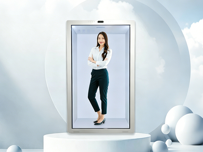 32寸简易透明液晶屏展示柜