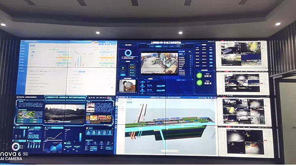 上海隧道智慧工地监控项目液晶拼接显示屏工程案例