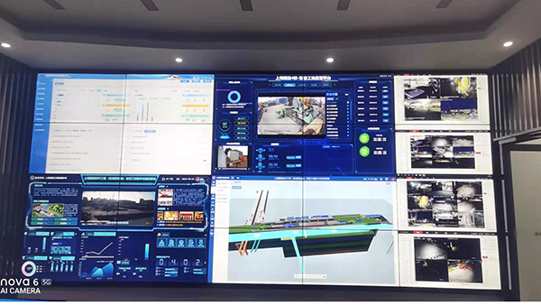 上海隧道智慧工地监控项目液晶拼接显示屏工程案例