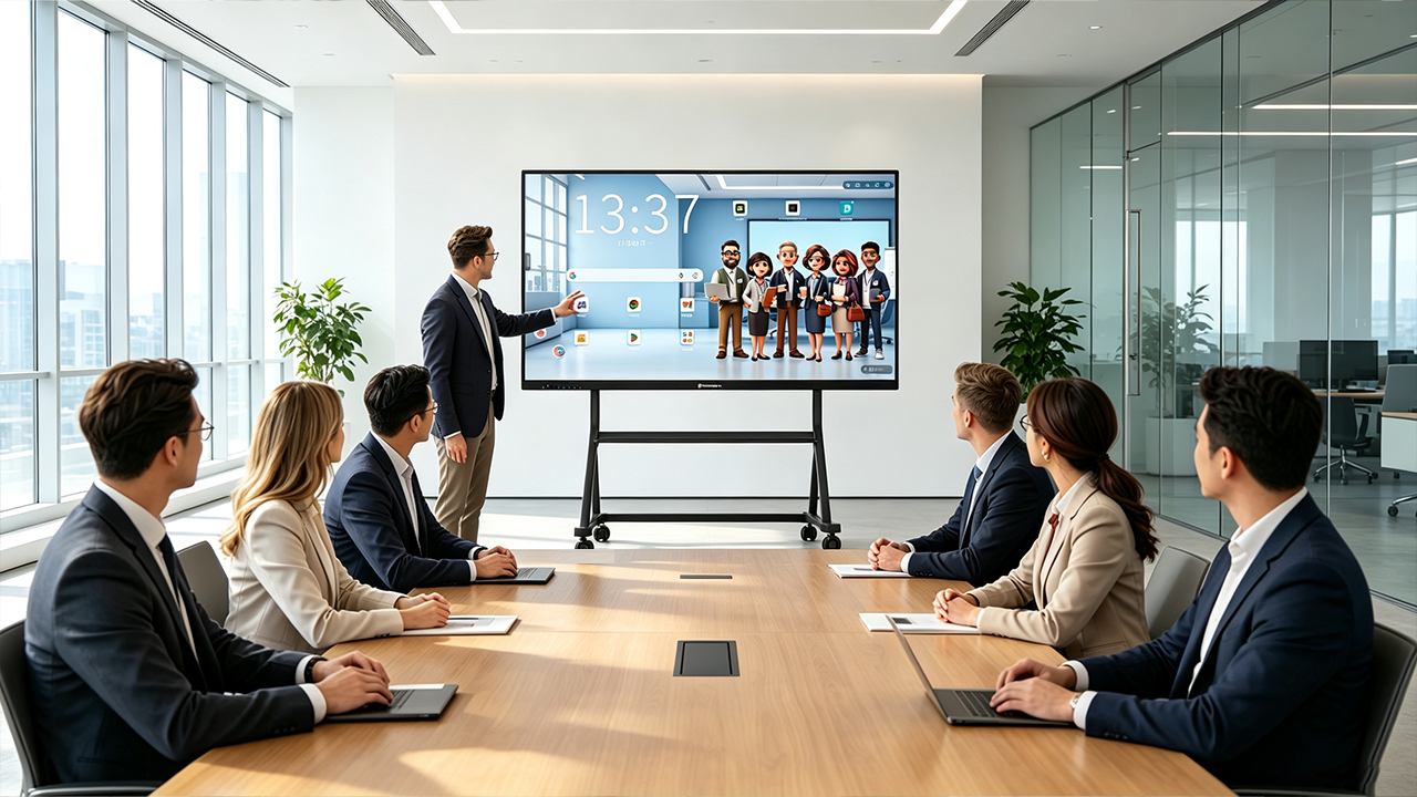 康维伟业Qtenboard互动会议机：企业级4K智能交互平板
