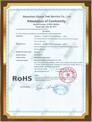 RoHS证书-康维